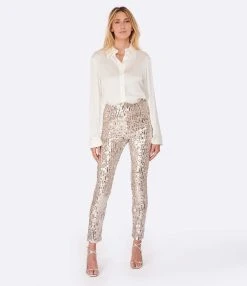 ROTATE Leggings Jean Sequin Argenté 11 ROTATE Leggings Jean Sequin Argenté -ANINE BING Boutique rotat look20221124 414