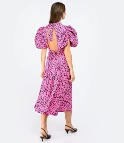 ROTATE Robe Bouffante Jacquard Rose -ANINE BING Boutique rotat look20221206 140