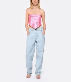 ROTATE Top Triangle Cœur Rose 10 ROTATE Top Triangle Cœur Rose -ANINE BING Boutique rotat look20230222 138