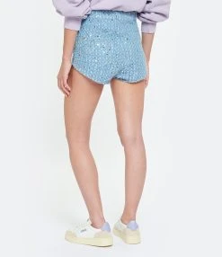 ROTATE Mini Short Coton Sequins Bleu 9 ROTATE Mini Short Coton Sequins Bleu -ANINE BING Boutique rotat look20230228 222