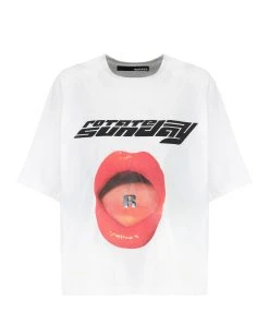 ROTATE Tee-shirt Lips Coton Blanc, Capsule Sunday