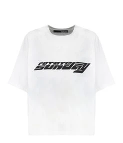 ROTATE Tee-shirt Logo Coton Blanc, Capsule Sunday