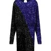 ROTATE Robe Mini Bicolore Sequins Noir Bleu -ANINE BING Boutique rotat51019 pck20221205 1