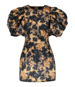 ROTATE Robe Mini Satin Flamme