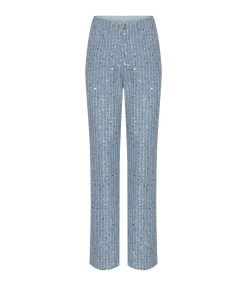 ROTATE Jean Denim Sequins Bleu