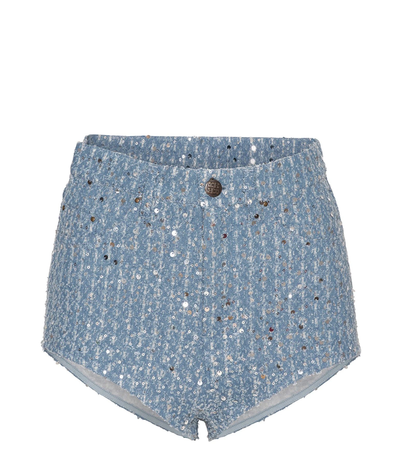 ROTATE Mini Short Coton Sequins Bleu 3 ROTATE Mini Short Coton Sequins Bleu