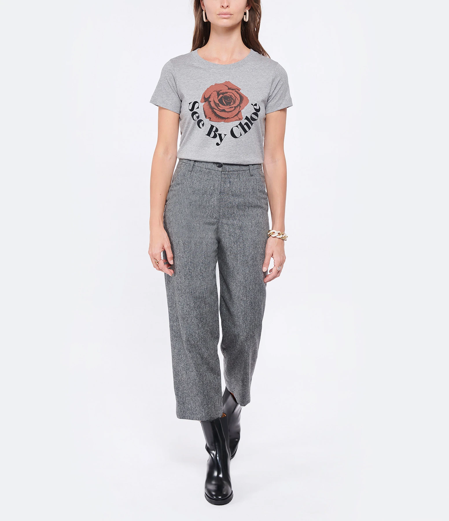 See By Chloé Pantalon Laine Gris 8 See By Chloé Pantalon Laine Gris – Image 6