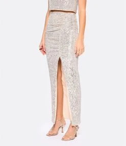 SELF PORTRAIT Jupe Maxi Sequins Argenté 10 SELF PORTRAIT Jupe Maxi Sequins Argenté -ANINE BING Boutique selfp look20221102 46