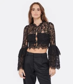 SELF PORTRAIT Top Dentelle Noir -ANINE BING Boutique selfp look20221222 104