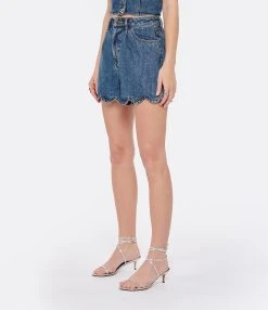 SELF PORTRAIT Short Denim Bleu 10 SELF PORTRAIT Short Denim Bleu -ANINE BING Boutique selfp look20221222 25