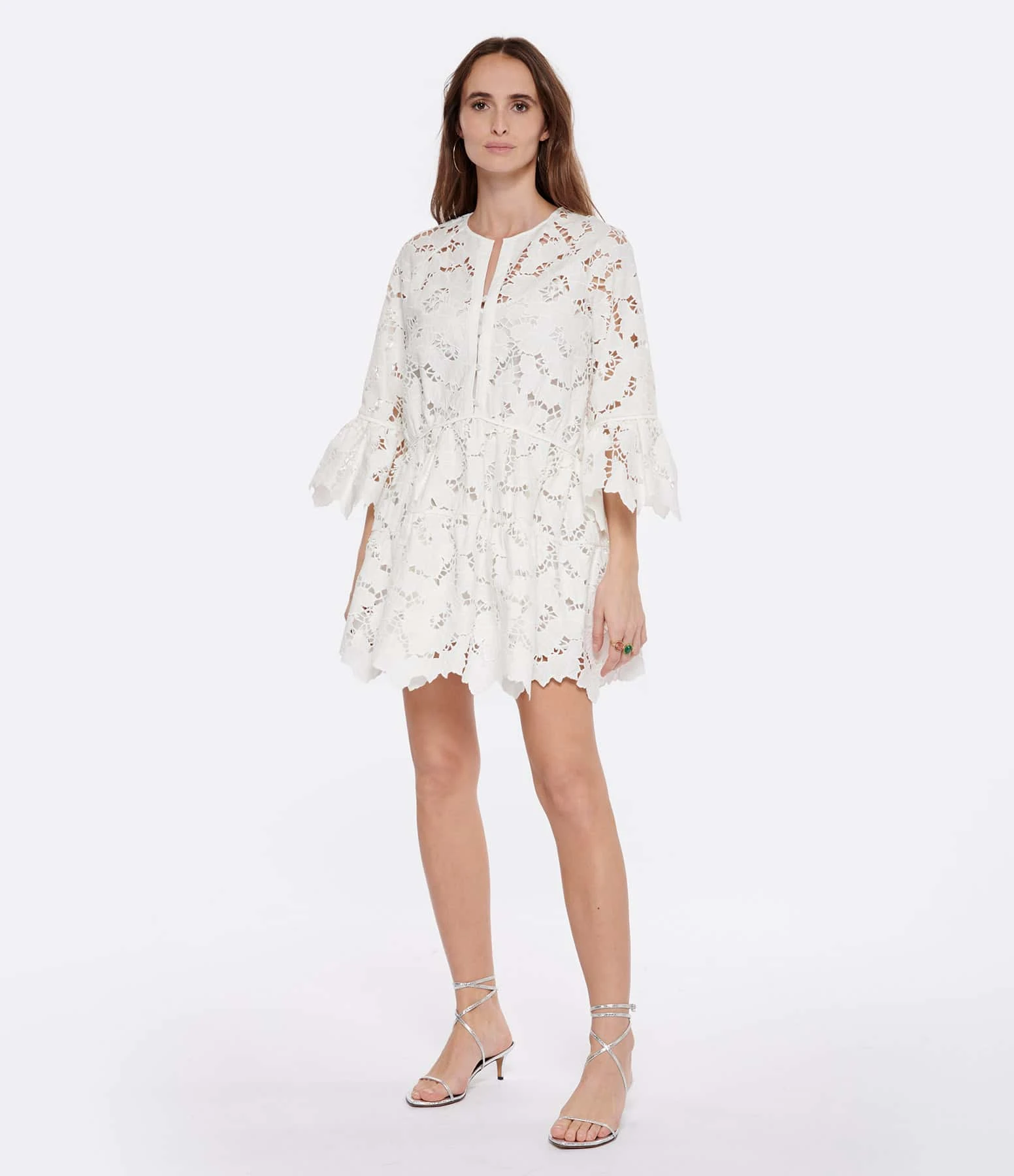 SELF PORTRAIT Robe Mini Dentelle Blanc 5 SELF PORTRAIT Robe Mini Dentelle Blanc – Image 3