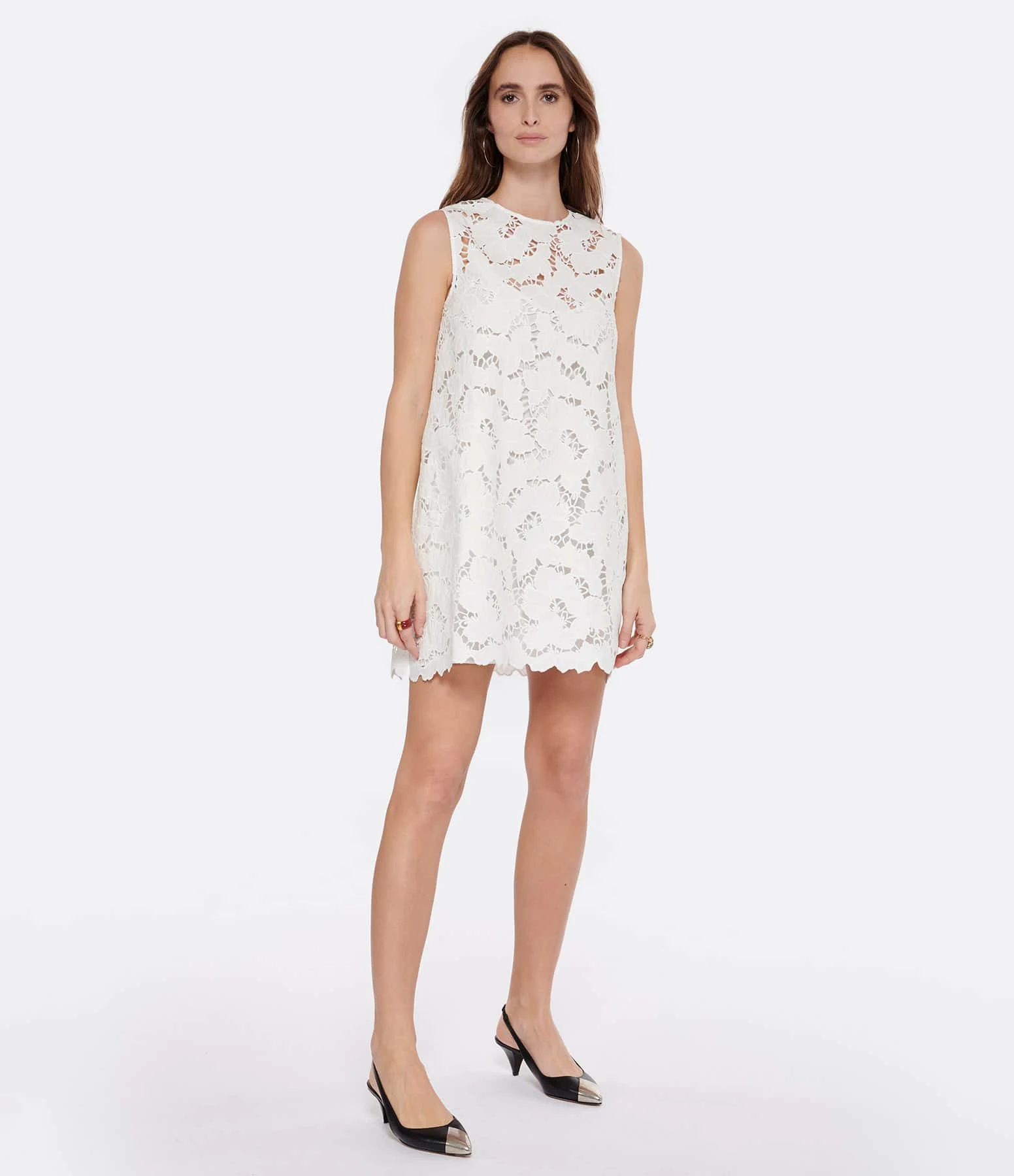 SELF PORTRAIT Robe Mini Dentelle Blanc 5 SELF PORTRAIT Robe Mini Dentelle Blanc – Image 3