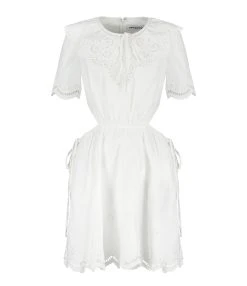SELF PORTRAIT Robe Broderie Anglaise Coton Blanc