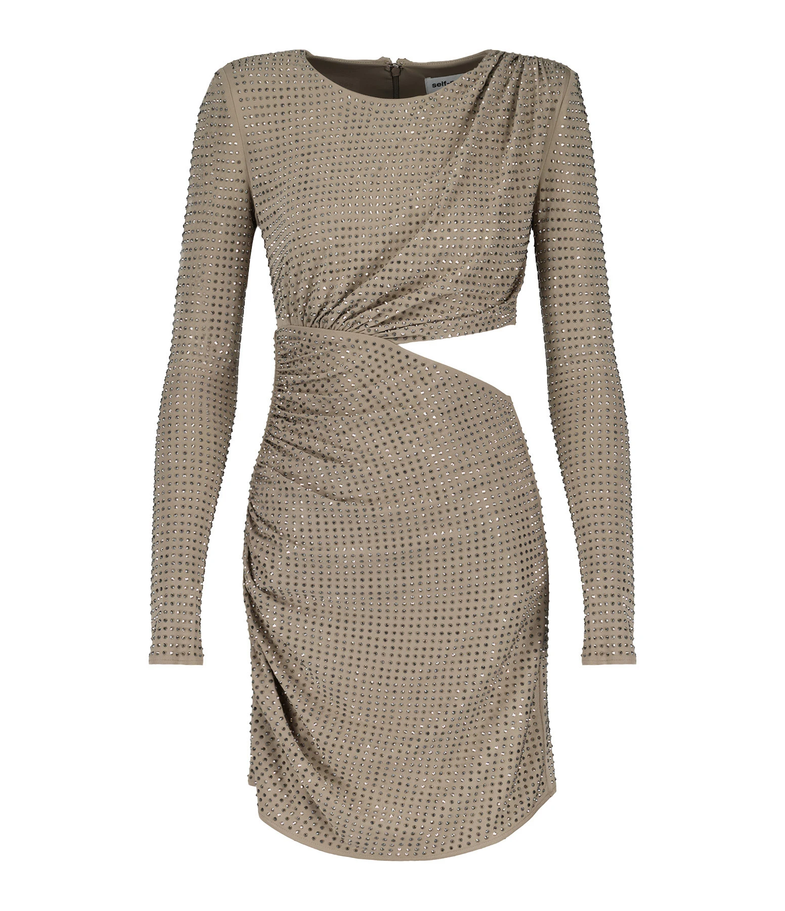 SELF PORTRAIT Robe Maxi Mesh Gris 3 SELF PORTRAIT Robe Maxi Mesh Gris