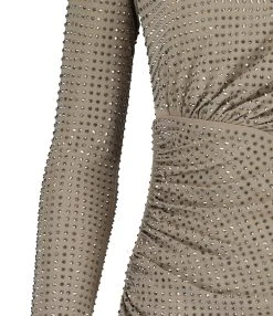 SELF PORTRAIT Robe Maxi Mesh Gris -ANINE BING Boutique selfp48405 pck20221221 2 1