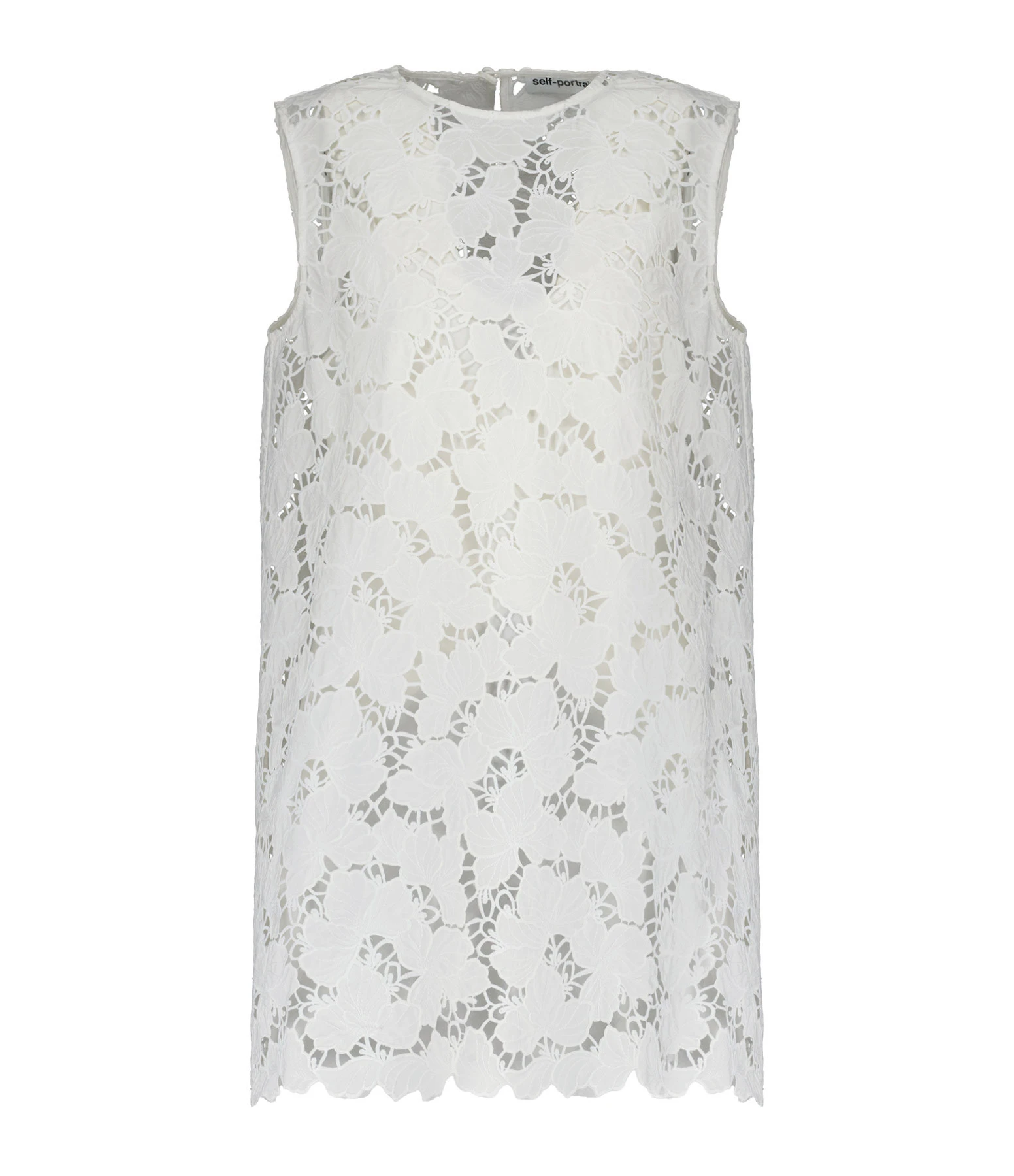 SELF PORTRAIT Robe Mini Dentelle Blanc 3 SELF PORTRAIT Robe Mini Dentelle Blanc
