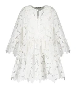 SELF PORTRAIT Robe Mini Dentelle Blanc