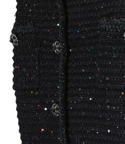 SELF PORTRAIT Jupe Sequins Noir -ANINE BING Boutique selfp51470 pck20230113 2