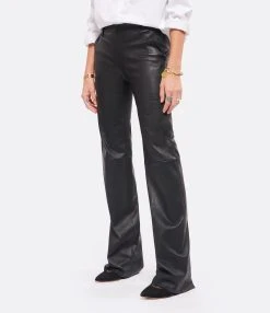 STOULS Pantalon Oswald Agneau Plongé Light Noir -ANINE BING Boutique stoul look20220803 538