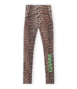Ganni Legging Recyclé Léopard