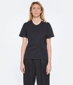 Tara Jarmon Tee-shirt Tampa Coton Noir 9 Tara Jarmon Tee-shirt Tampa Coton Noir -ANINE BING Boutique taraj look20230207 158