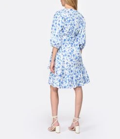 Tara Jarmon Robe Courte Rosabetta Coton Bleu -ANINE BING Boutique taraj look20230215 331