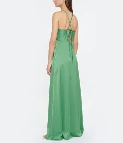 Tara Jarmon Robe Longue Rosalia Vert -ANINE BING Boutique taraj look20230228 294