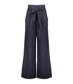 Tara Jarmon Pantalon Pyla Coton Nocturne