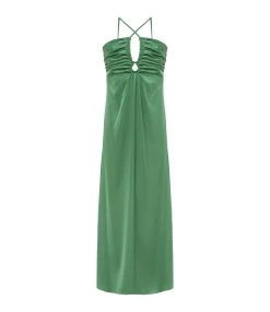 Tara Jarmon Robe Longue Rosalia Vert
