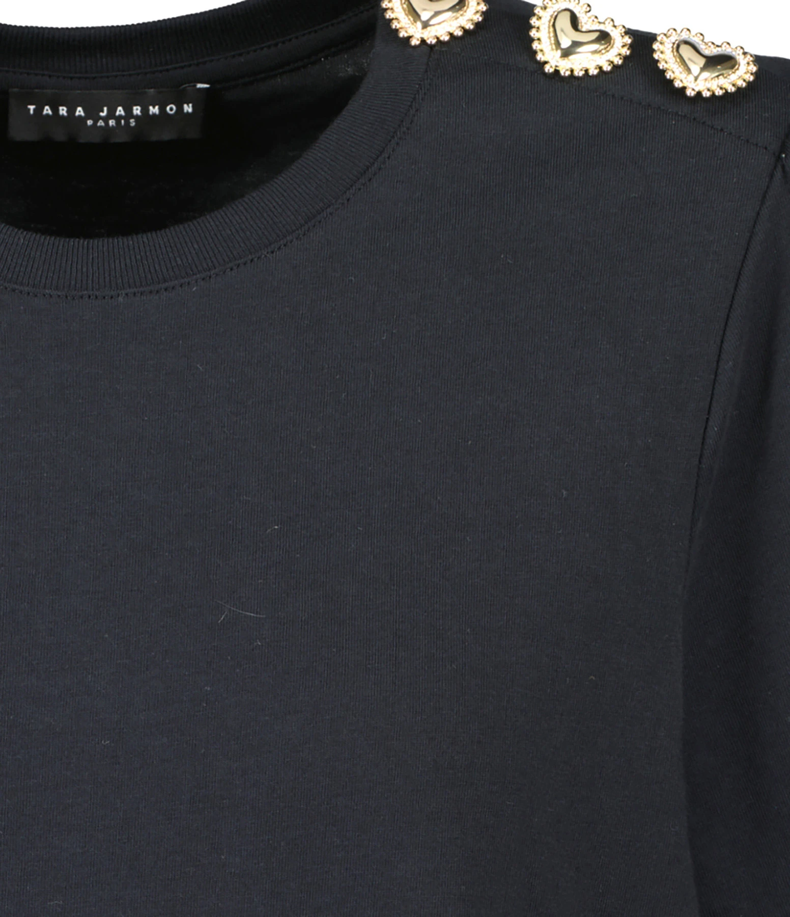 Tara Jarmon Tee-shirt Tampa Coton Noir 4 Tara Jarmon Tee-shirt Tampa Coton Noir – Image 2