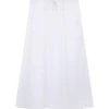 LOULOU STUDIO Jupe Midi Teli Coton Blanc -ANINE BING Boutique teli white