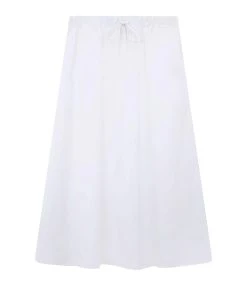 ANINE BING Boutique 34 LOULOU STUDIO Jupe Midi Teli Coton Blanc