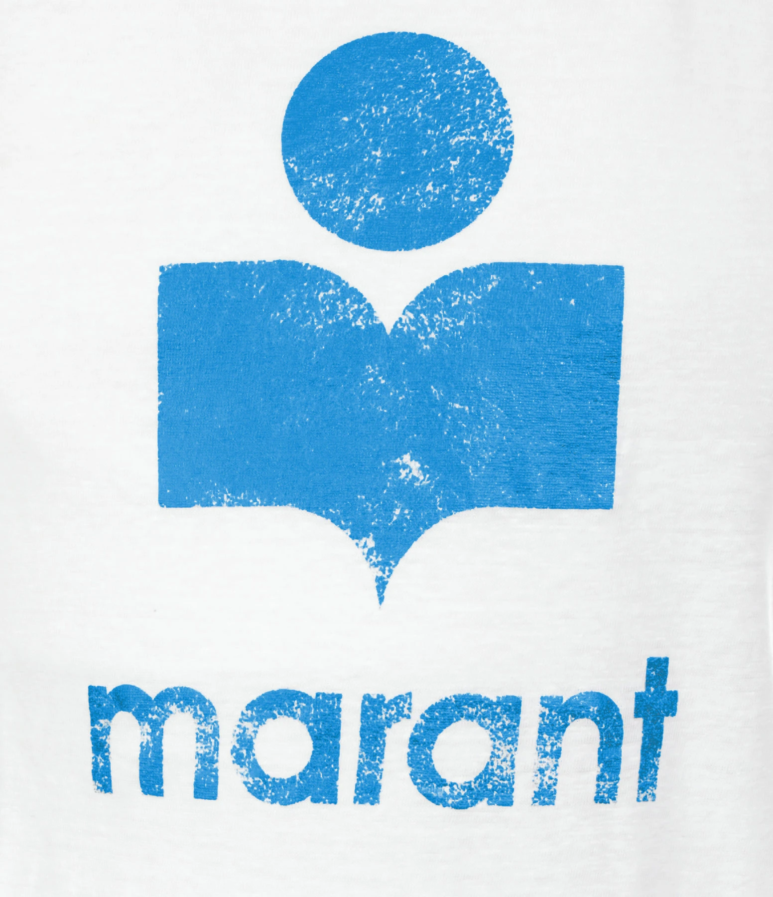 MARANT ÉTOILE Tee-shirt Koldi Lin Blanc Bleu 4 MARANT ÉTOILE Tee-shirt Koldi Lin Blanc Bleu – Image 2