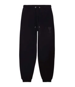 AMI Paris Jogging Unisexe Ami De Cœur Coton Biologique Noir
