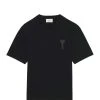 AMI Paris Tee-shirt Unisexe Ami De Cœur Coton Biologique Noir 1 AMI Paris Tee-shirt Unisexe Ami De Cœur Coton Biologique Noir -ANINE BING Boutique uts002.726001 v6 1