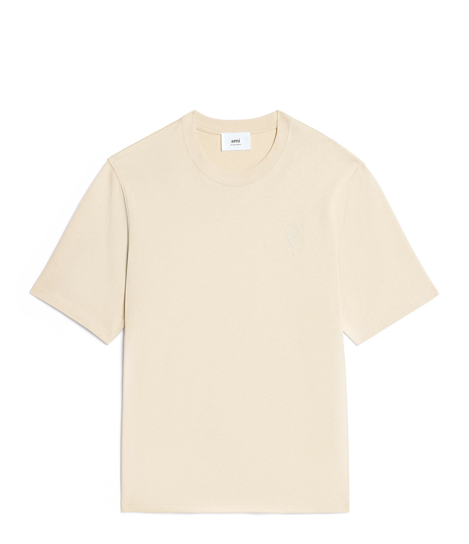 AMI Paris Tee-shirt Unisexe Ami De Cœur Coton Biologique Vanille 3 AMI Paris Tee-shirt Unisexe Ami De Cœur Coton Biologique Vanille