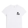 AMI Paris Tee-shirt Unisexe Coton Biologique Blanc -ANINE BING Boutique uts014.701.100 v6 press