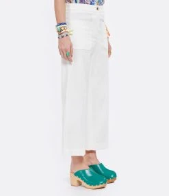 Vanessa Bruno Pantalon Helias Coton Blanc -ANINE BING Boutique vbrun look20220308 376