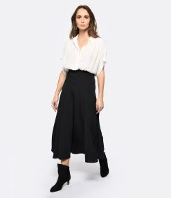 Vanessa Bruno Jupe Midi Anaelle Noir 9 Vanessa Bruno Jupe Midi Anaelle Noir -ANINE BING Boutique vbrun look20221207 380