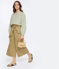 Vanessa Bruno Pantalon Leo Coton Kaki -ANINE BING Boutique vbrun look20230104 65