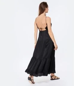 Vanessa Bruno Robe Longue Alexandra Noir -ANINE BING Boutique vbrun look20230126 84 1