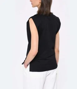 Vanessa Bruno Tee-shirt Amandine Coton Noir -ANINE BING Boutique vbrun look20230223 339