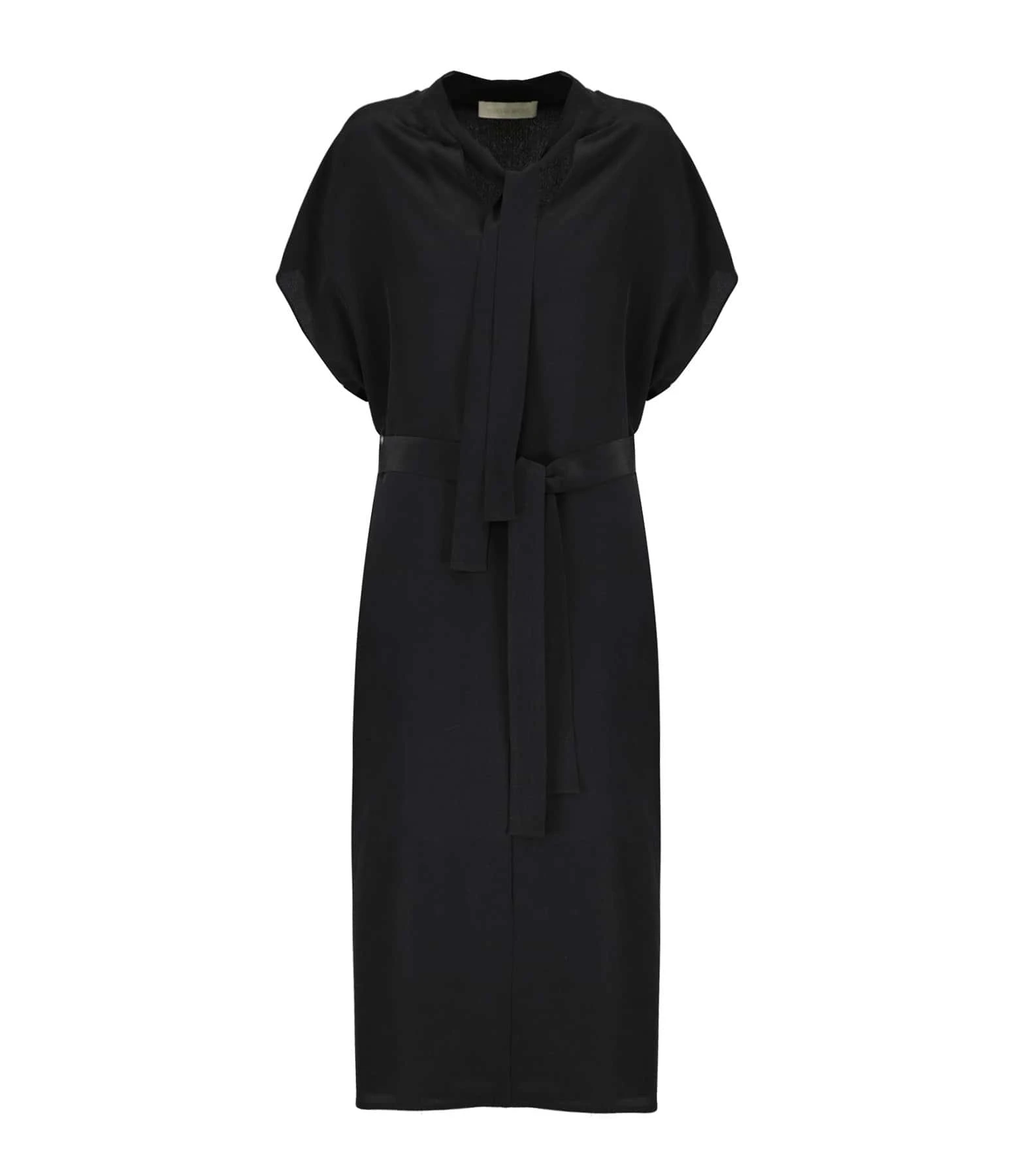 Vanessa Bruno Robe Midi Amarilla Soie Noir 3 Vanessa Bruno Robe Midi Amarilla Soie Noir