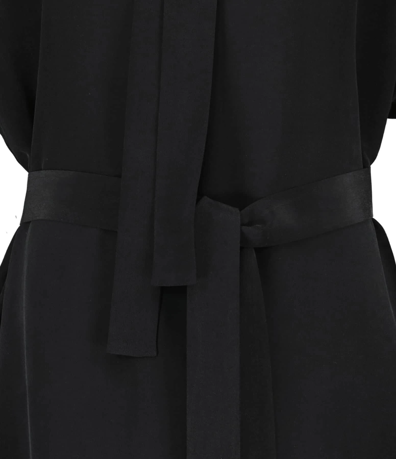 Vanessa Bruno Robe Midi Amarilla Soie Noir 4 Vanessa Bruno Robe Midi Amarilla Soie Noir – Image 2