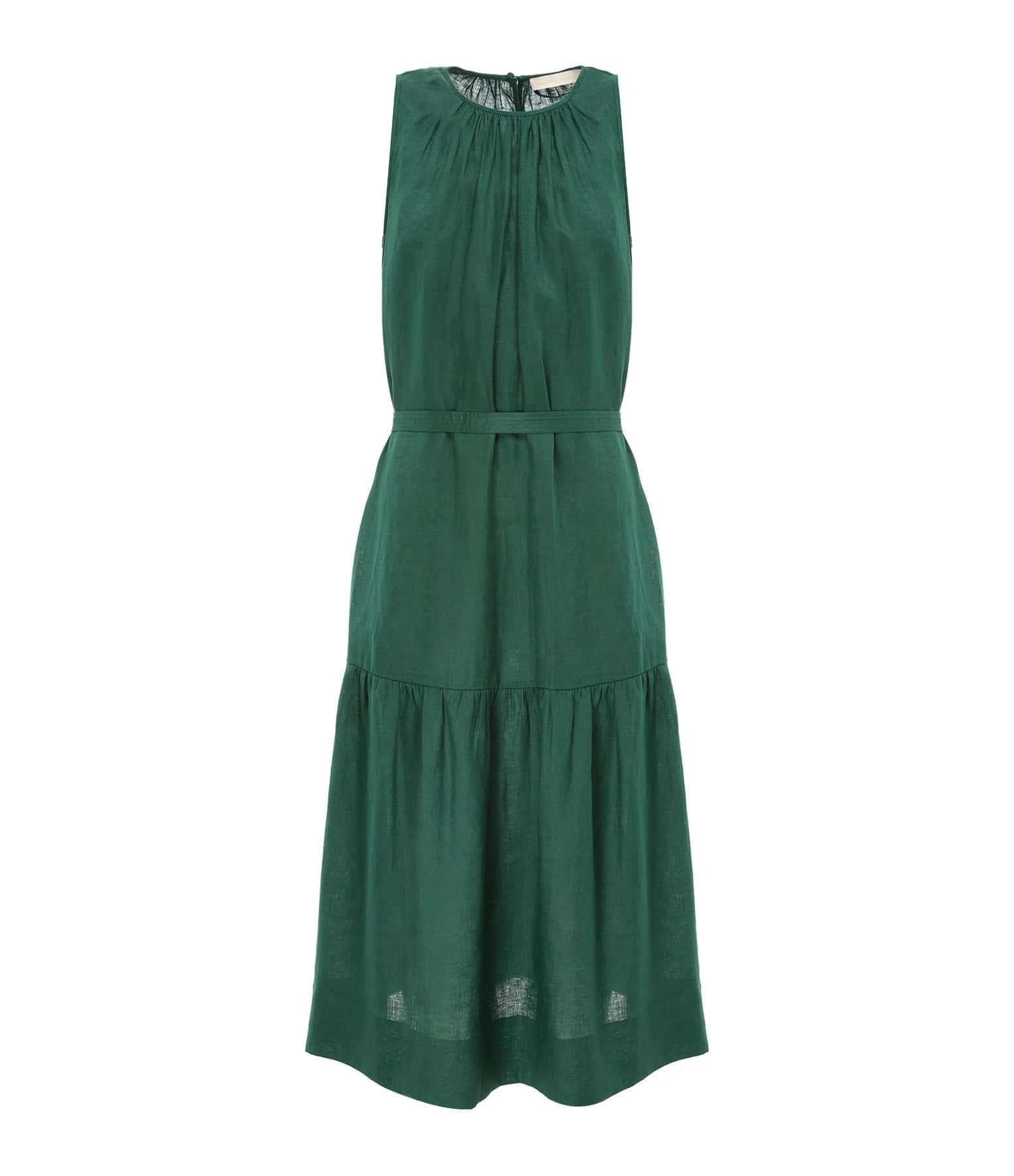 Vanessa Bruno Robe Midi Roema Lin Vert Fonce 3 Vanessa Bruno Robe Midi Roema Lin Vert Fonce