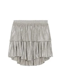 IRO Jupe Imama Lurex Argenté