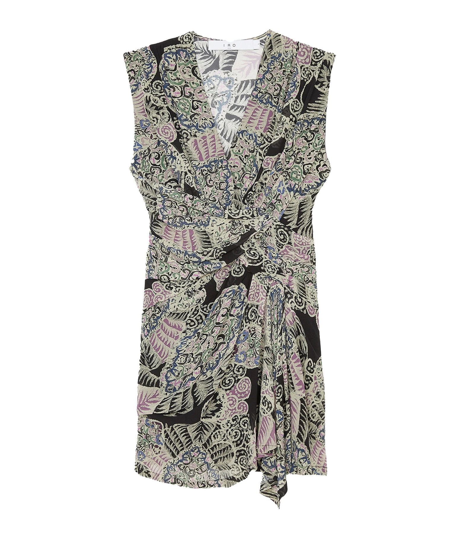 IRO Robe Rolina Soie Imprimé Vert 3 IRO Robe Rolina Soie Imprimé Vert
