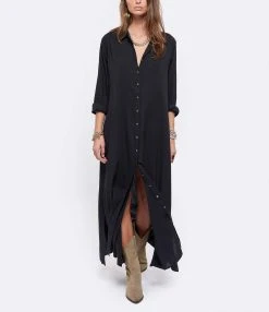 XIRENA Robe Longue Boden Coton Noir -ANINE BING Boutique xiren look20201222 389 1 1