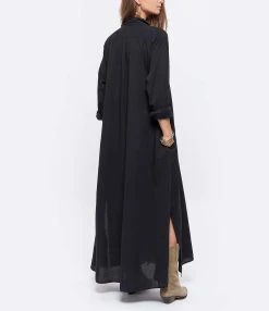 XIRENA Robe Longue Boden Coton Noir -ANINE BING Boutique xiren look20201222 391 1 1