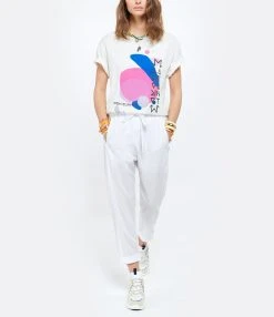 XIRENA Pantalon Fin Draper Coton Blanc -ANINE BING Boutique xiren look20210323 20